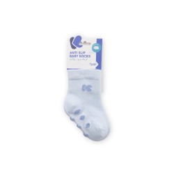 Бебешки памучни чорапи с релефно стъпало LIGHT BLUE 2-3 години
