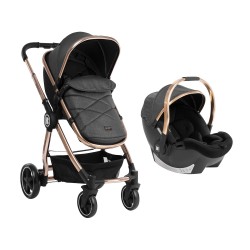 Комбинирана количка 3 в 1 Allure Black gold chrome