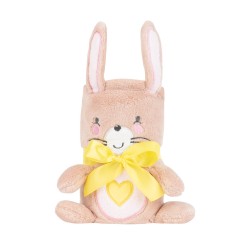 Бебешко одеяло с 3D бродерия Pink Bunny