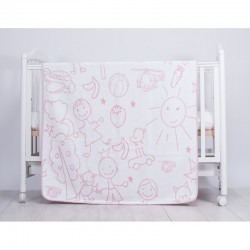 Бебешко одеяло Drawings Pink