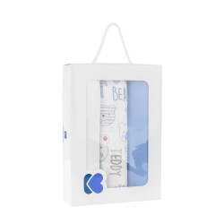Комплект 3бр муселинови пелени 120х120см Bear Blue