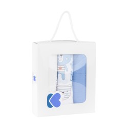 Комплект 3бр муселинови пелени 75х80см Bear Blue