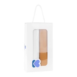 Комплект 2бр муселинови пелени 105х105см Beige & White
