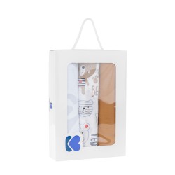 Комплект 3бр муселинови пелени 120х120см Bear Beige