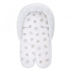ПОДЛОЖКА CAR SEAT БЯЛО С ЛИСТА